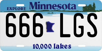MN license plate 666LGS