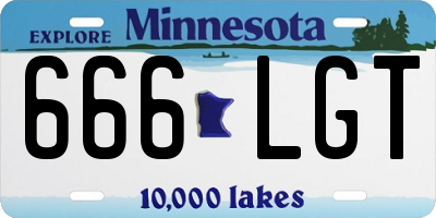MN license plate 666LGT