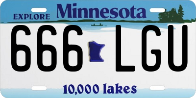 MN license plate 666LGU