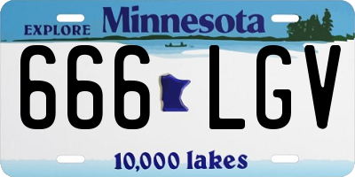 MN license plate 666LGV