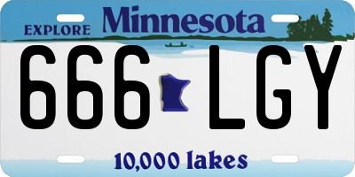 MN license plate 666LGY