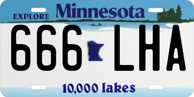 MN license plate 666LHA