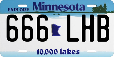 MN license plate 666LHB