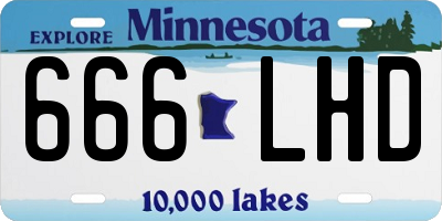 MN license plate 666LHD