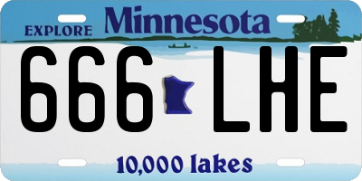 MN license plate 666LHE