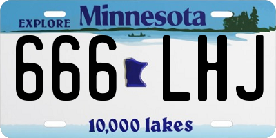 MN license plate 666LHJ