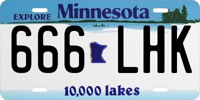 MN license plate 666LHK