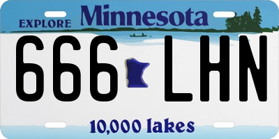 MN license plate 666LHN