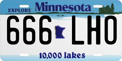 MN license plate 666LHO