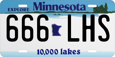 MN license plate 666LHS