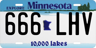 MN license plate 666LHV