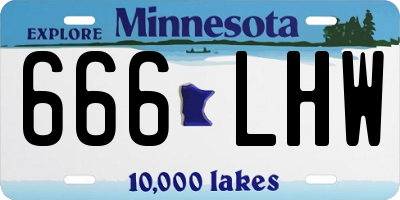 MN license plate 666LHW