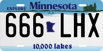 MN license plate 666LHX