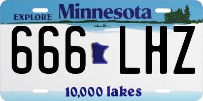 MN license plate 666LHZ