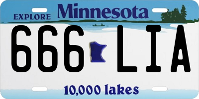 MN license plate 666LIA