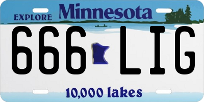 MN license plate 666LIG