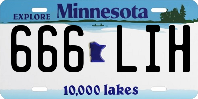 MN license plate 666LIH