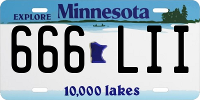 MN license plate 666LII