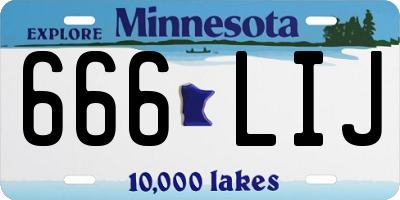 MN license plate 666LIJ