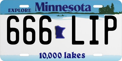 MN license plate 666LIP