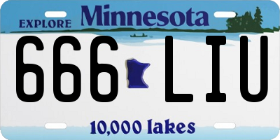 MN license plate 666LIU