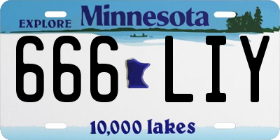 MN license plate 666LIY