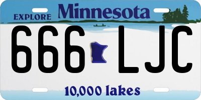 MN license plate 666LJC