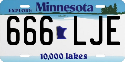 MN license plate 666LJE