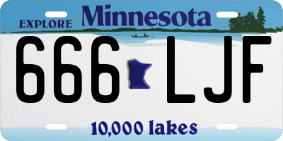 MN license plate 666LJF
