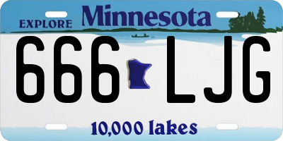 MN license plate 666LJG