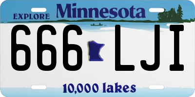 MN license plate 666LJI