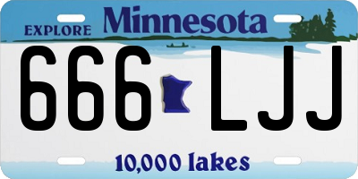 MN license plate 666LJJ