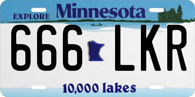 MN license plate 666LKR