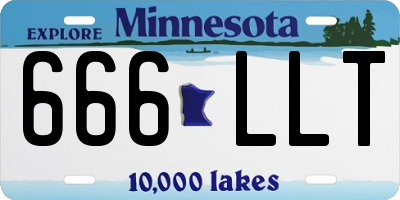 MN license plate 666LLT