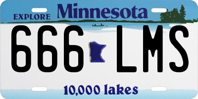 MN license plate 666LMS