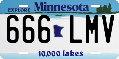 MN license plate 666LMV