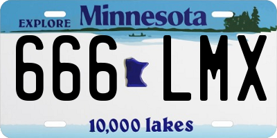 MN license plate 666LMX