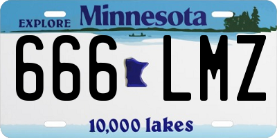 MN license plate 666LMZ