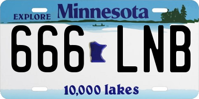 MN license plate 666LNB