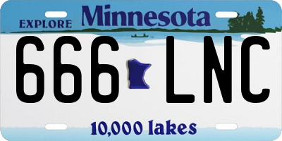 MN license plate 666LNC