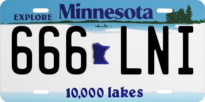 MN license plate 666LNI