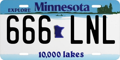 MN license plate 666LNL