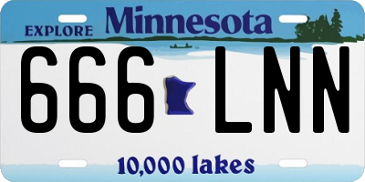 MN license plate 666LNN