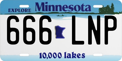 MN license plate 666LNP