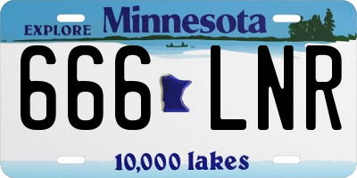 MN license plate 666LNR