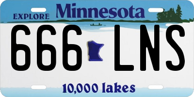 MN license plate 666LNS