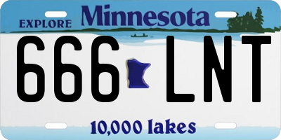 MN license plate 666LNT
