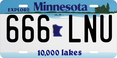 MN license plate 666LNU