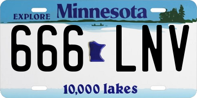 MN license plate 666LNV