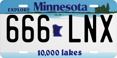 MN license plate 666LNX